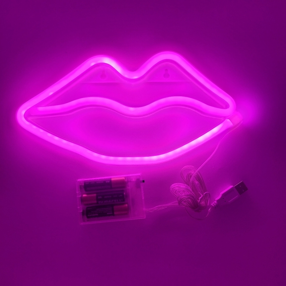 Pink lips Neon Led light - Picture 2 of 10